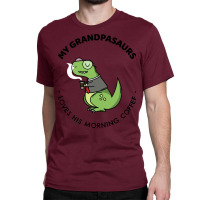 Grandpasaurs Loves His Morning Coffee Vintage Classic T-shirt | Artistshot