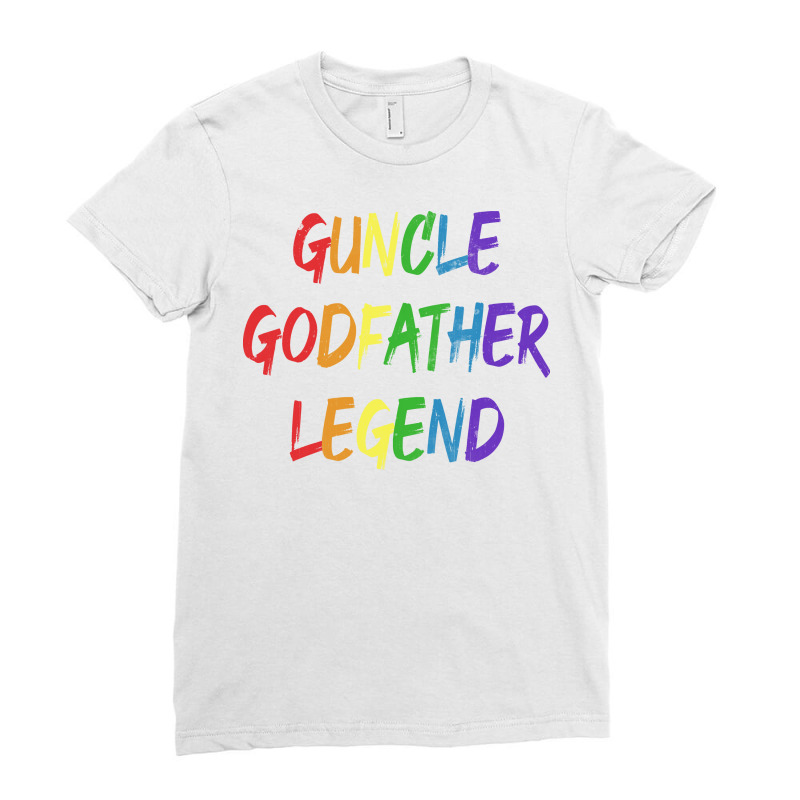 Guncle Godfather Legend Uncle Gay Hippie Ladies Fitted T-Shirt by lozixidhnae | Artistshot