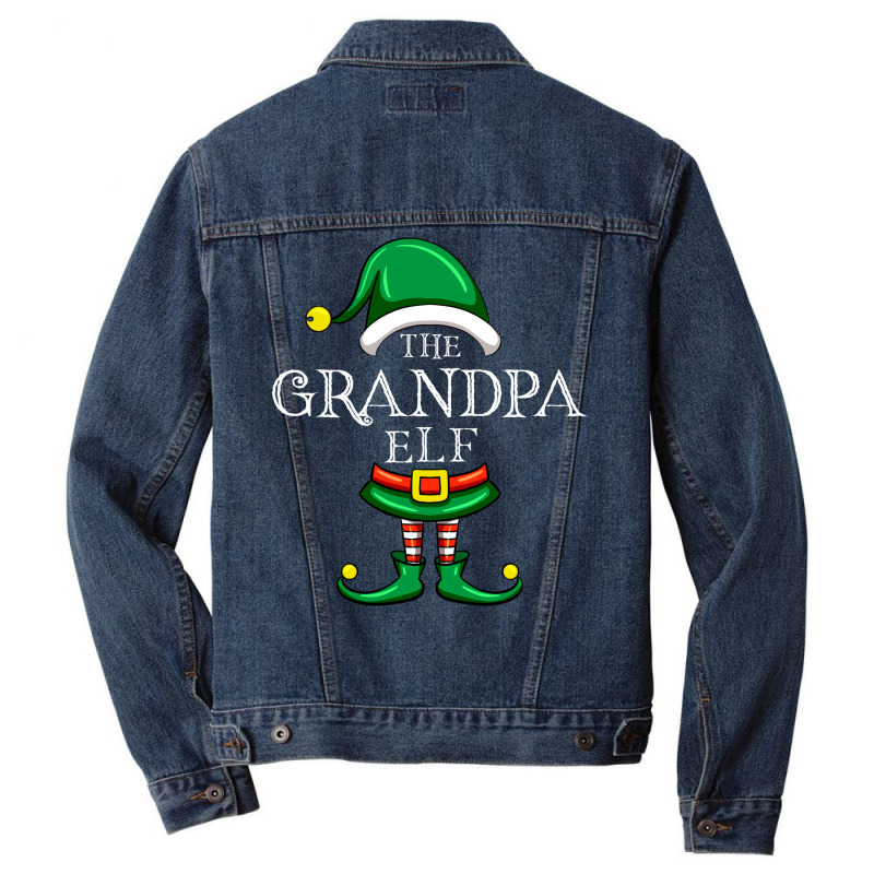 The Grandpa Elf Matching Family Christmas Pajama R Men Denim Jacket | Artistshot