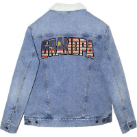 Grandpa Malaysian Vintage Heritage Dna Flag Stars Unisex Sherpa-lined Denim Jacket | Artistshot