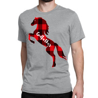 Red Plaid Horse Godfather Girl Classic T-shirt | Artistshot