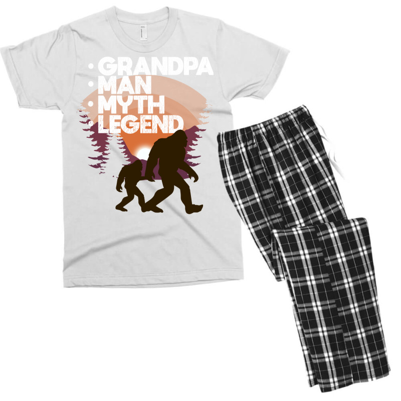 Grandpa Grandpa Man Myth Legend Men's T-shirt Pajama Set | Artistshot