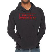 Challenge Yourself Daily Fitness Red 80s Vintage Hoodie | Artistshot