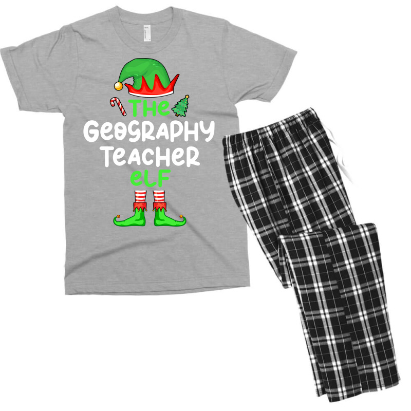 Im The Geography Teacher Elf Christmas Family Matc Men's T-shirt Pajama Set by meaneyantichy | Artistshot