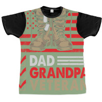 Dad Grandpa Veteran Vintage Favorite Holiday Veter Graphic T-shirt | Artistshot