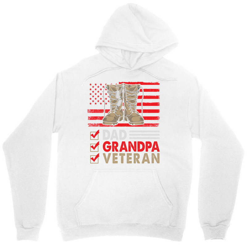 Dad Grandpa Veteran Vintage Favorite Holiday Veter Unisex Hoodie | Artistshot