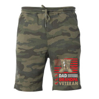 Dad Grandpa Veteran Vintage Favorite Holiday Veter Fleece Short | Artistshot