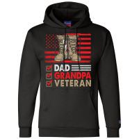 Dad Grandpa Veteran Vintage Favorite Holiday Veter Champion Hoodie | Artistshot