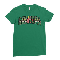 Grandpa Dominica Vintage Heritage Dna Flag Travel Ladies Fitted T-shirt | Artistshot