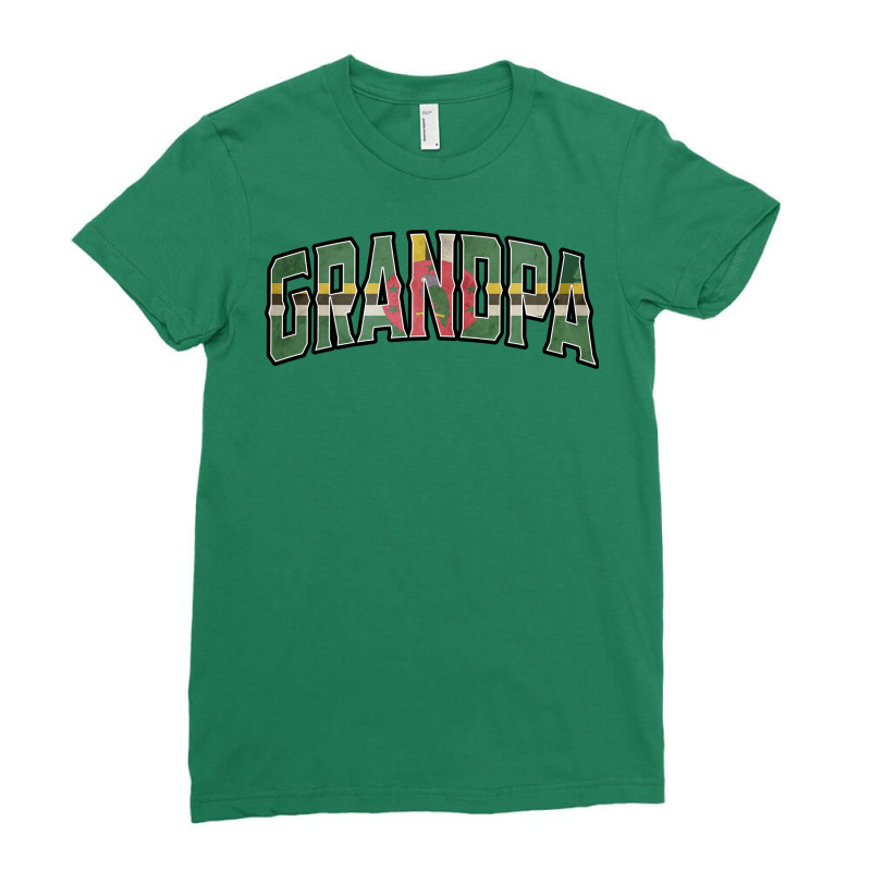 Grandpa Dominica Vintage Heritage Dna Flag Travel Ladies Fitted T-Shirt by diosasbigsby6 | Artistshot