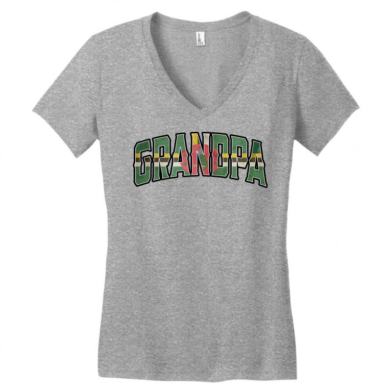 Grandpa Dominica Vintage Heritage Dna Flag Travel Women's V-Neck T-Shirt by diosasbigsby6 | Artistshot