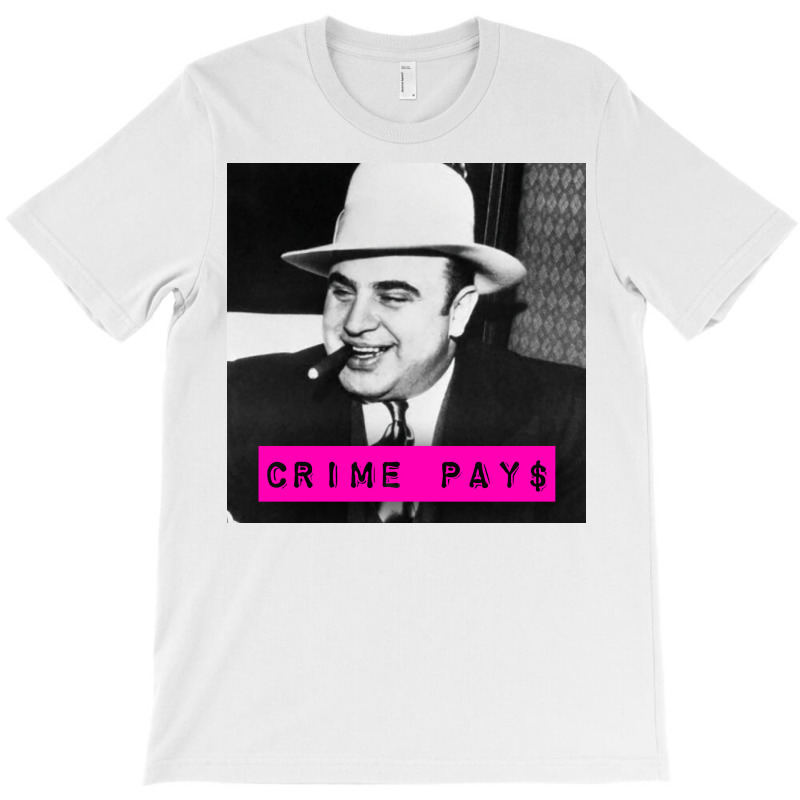 Crime Pays Feat Al Capone 70s T-shirt | Artistshot