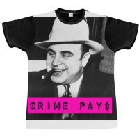 Crime Pays Feat Al Capone 70s Graphic T-shirt | Artistshot