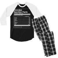 Grandpa Nutrition Facts Fathers Day Travel Men's 3/4 Sleeve Pajama Set | Artistshot