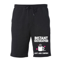 Instant Geographer Just Add Coffee Nature Fleece Short | Artistshot