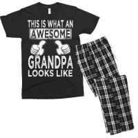 This Is What An Awesome Grandpa Looks Like Funny Men's T-shirt Pajama Set | Artistshot