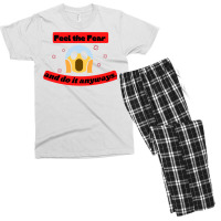 Feel The Fear And Do It Anyway Quote Aesthetic Men's T-shirt Pajama Set | Artistshot