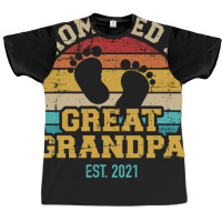 Promoted To Great Grandpa 2021 Vintage Aesthetic Graphic T-shirt | Artistshot