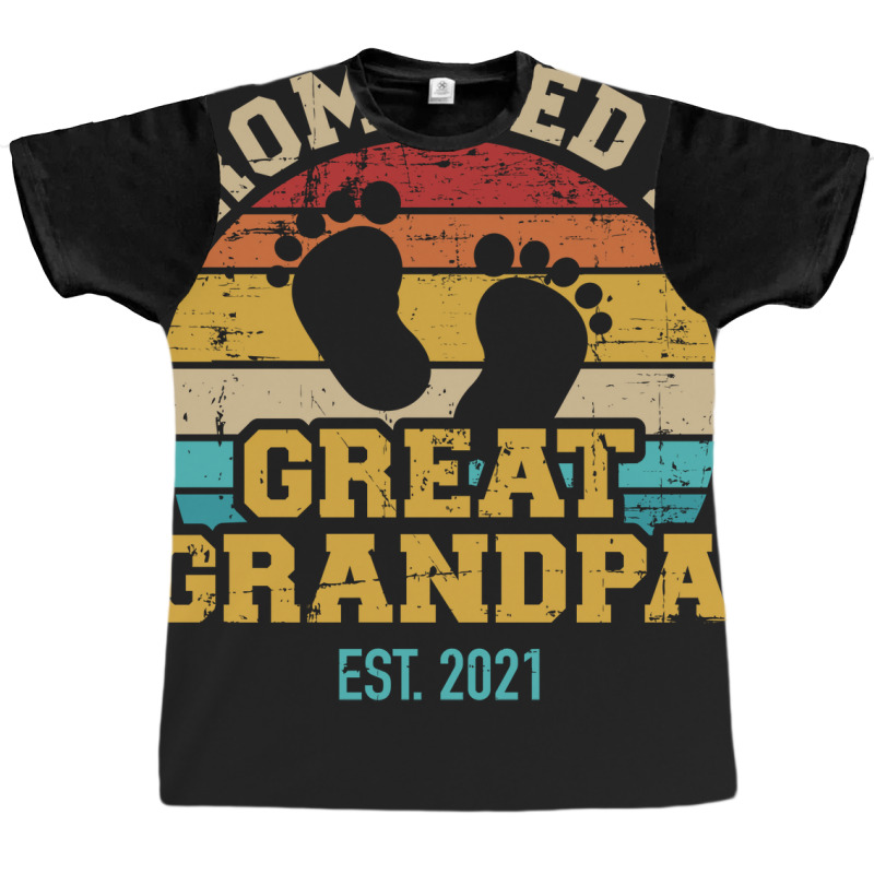 Promoted To Great Grandpa 2021 Vintage Aesthetic Graphic T-shirt | Artistshot