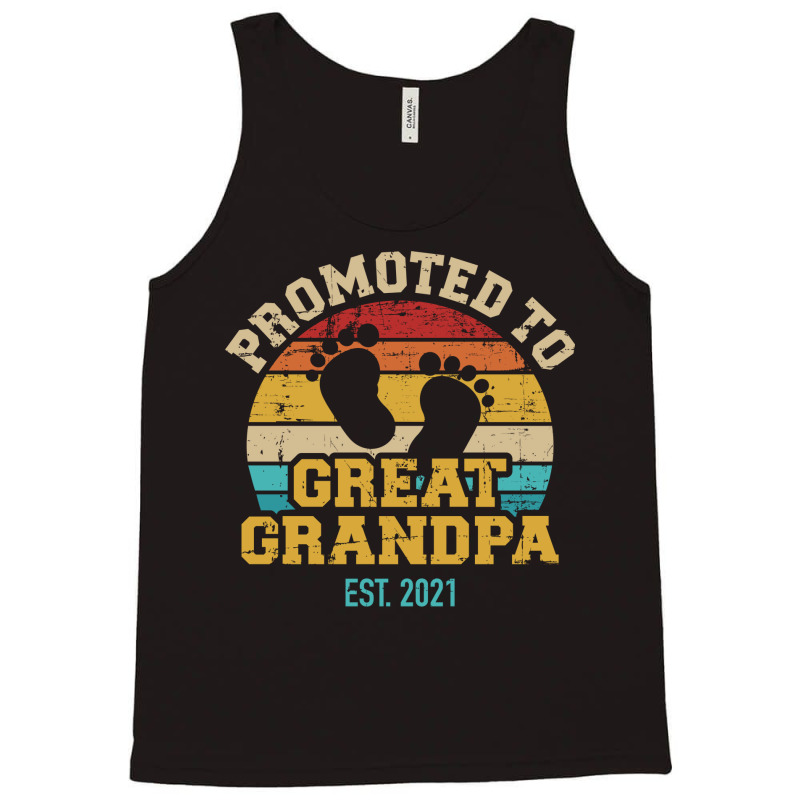 Promoted To Great Grandpa 2021 Vintage Aesthetic Tank Top | Artistshot