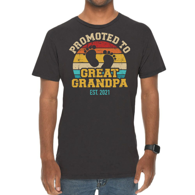 Promoted To Great Grandpa 2021 Vintage Aesthetic Vintage T-shirt | Artistshot