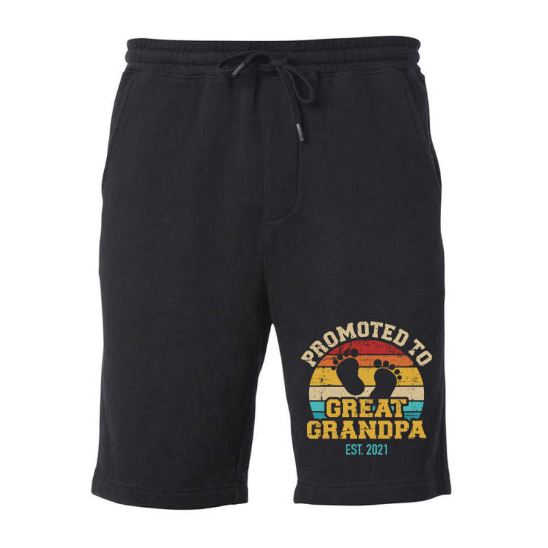 Promoted To Great Grandpa 2021 Vintage Aesthetic Fleece Short | Artistshot