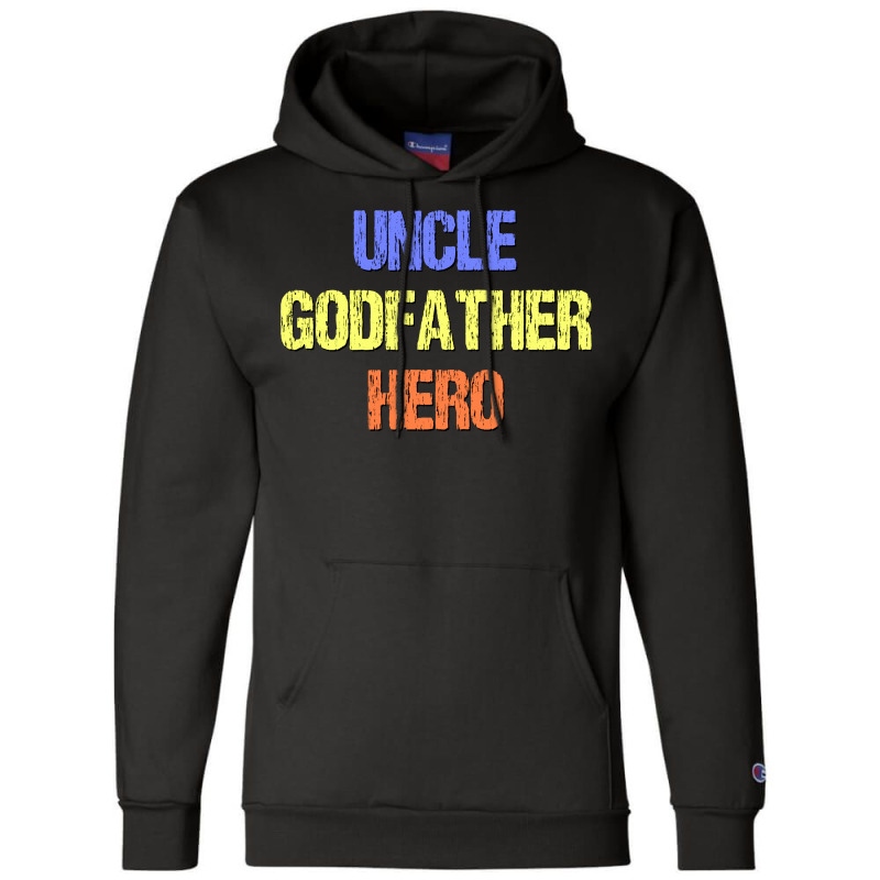 Uncle Godfather Hero Hipster Champion Hoodie by havdisydorp | Artistshot