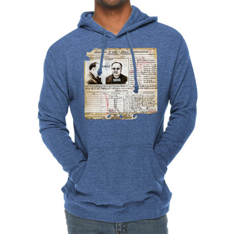 Al Capone Arrest Record 1932 Aesthetic Lightweight Hoodie | Artistshot