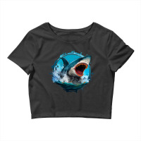 Shark Angry Crop Top | Artistshot