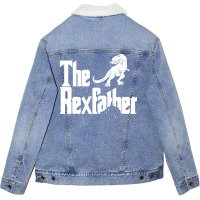 The Rexfather The Father Of The Trex Travel Unisex Sherpa-lined Denim Jacket | Artistshot