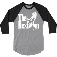 The Rexfather The Father Of The Trex Travel 3/4 Sleeve Shirt | Artistshot