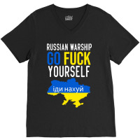 Russian Warship Go Fuck Yourself V-neck Tee | Artistshot