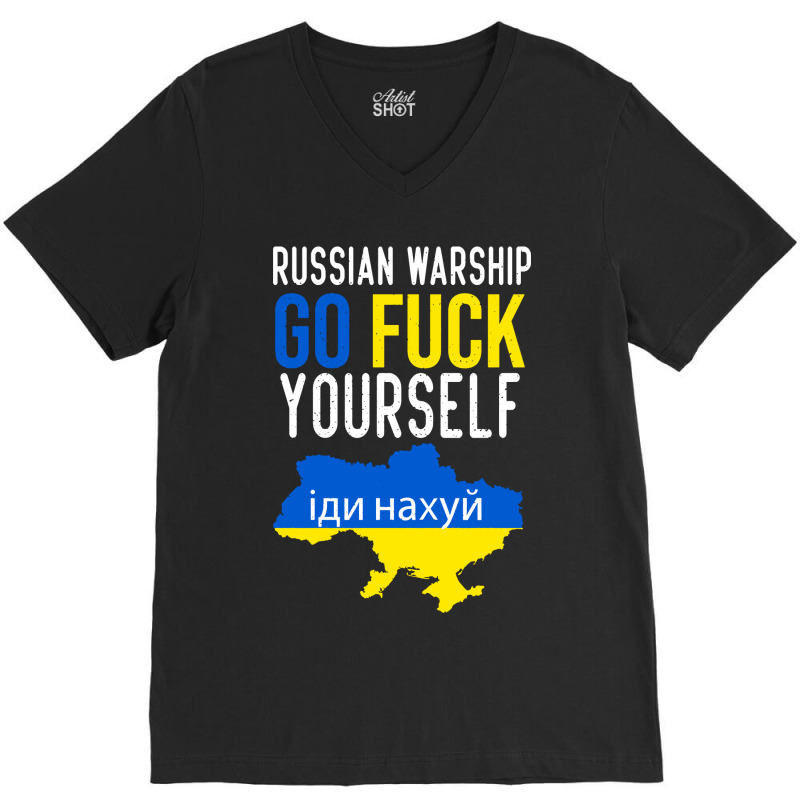 Russian Warship Go Fuck Yourself V-neck Tee | Artistshot