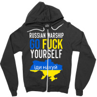 Russian Warship Go Fuck Yourself Zipper Hoodie | Artistshot