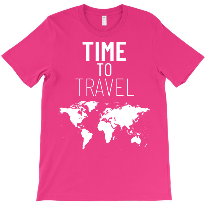 Time To Travel World Map T-shirt | Artistshot