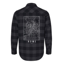 Rome Map Retro Flannel Shirt | Artistshot