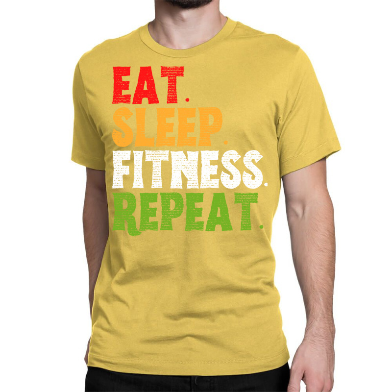 Eat Sleep Fitness Repeat Fitness Lover Red Classic T-shirt by appaihgjecio | Artistshot