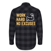 Work Hard No Excuses Vintage Flannel Shirt | Artistshot