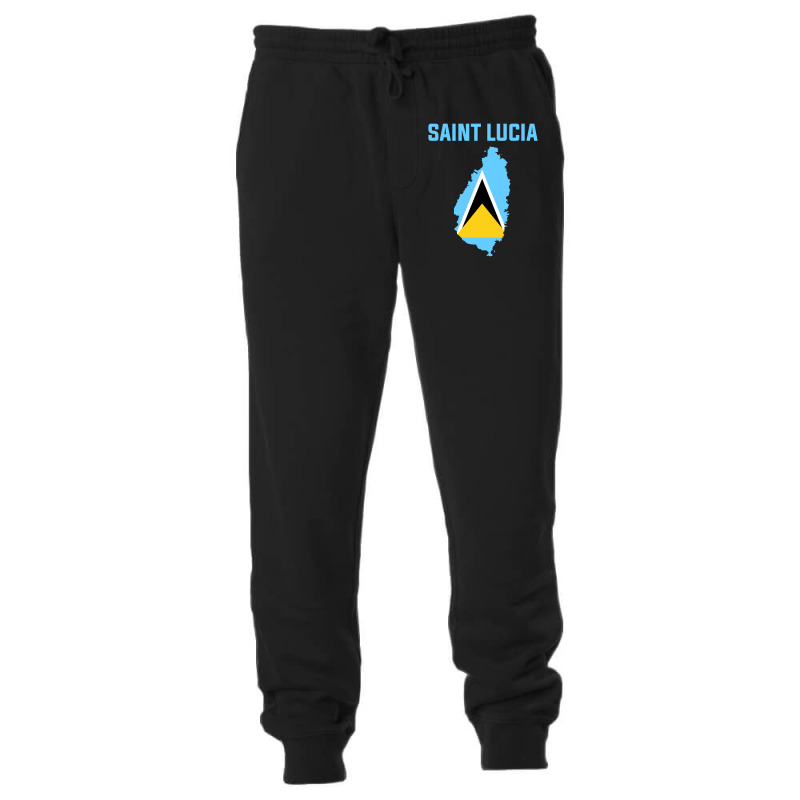 Saint Lucian Flag Inside Map Of Saint Lucia Vintag Unisex Jogger | Artistshot