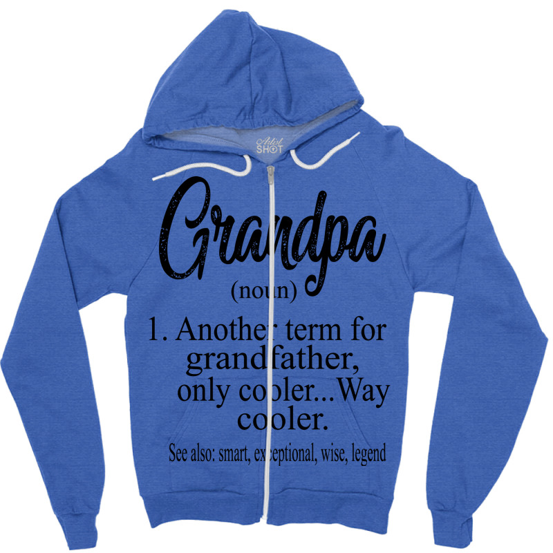 Grandpa 70s Green Funny Zipper Hoodie | Artistshot