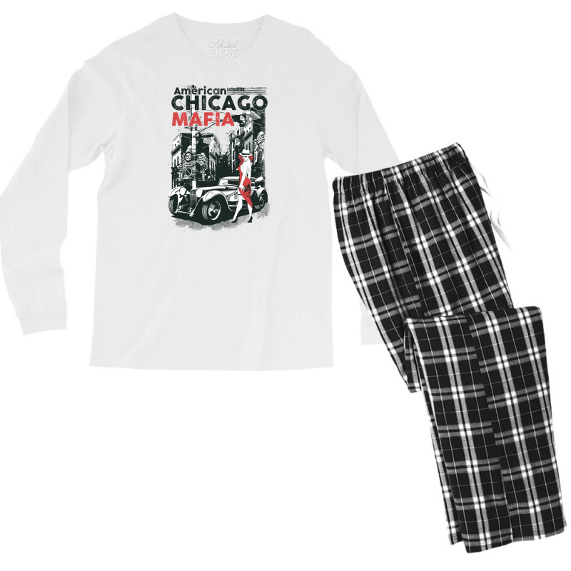 American Chicago Girl Men's Long Sleeve Pajama Set | Artistshot