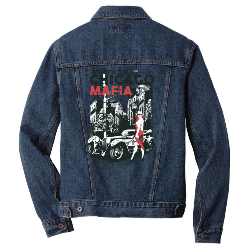 American Chicago Girl Men Denim Jacket | Artistshot