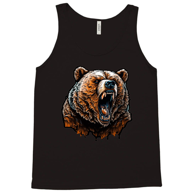 Bear Angry Tank Top by KiboJustice | Artistshot