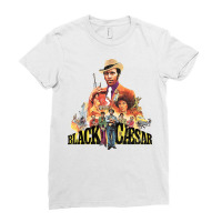 Black Caesar Vintage Distressed Summer Ladies Fitted T-shirt | Artistshot