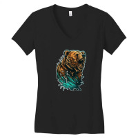 Bear Angry 3 Women's V-neck T-shirt | Artistshot