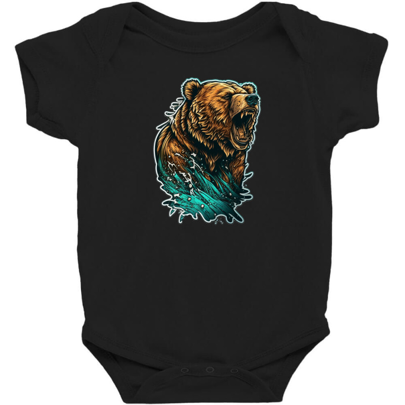 Bear Angry 3 Baby Bodysuit by KiboJustice | Artistshot