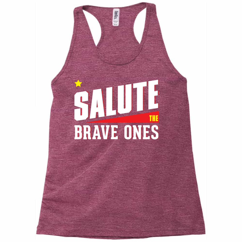 Salute The Brave Ones Blue Racerback Tank by halaruzheyu1 | Artistshot