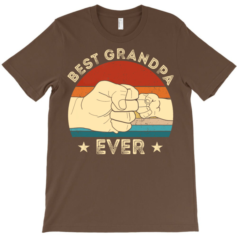 Vintage Best Grandpa Ever Fist Bump Funny Fathers T-shirt | Artistshot