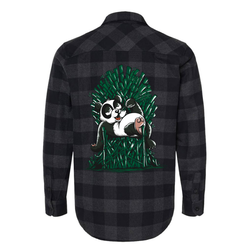 Panda On Throne Flannel Shirt | Artistshot