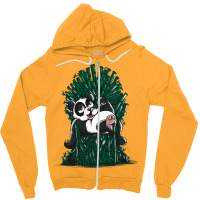 Panda On Throne Zipper Hoodie | Artistshot